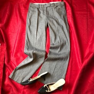 BCBG Maxazria grey linen pants.